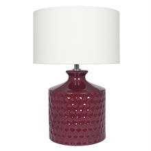 2 types - Textured Table Lamp with shade - choose colour