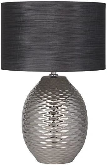 Silver based Lamp with Black Shade