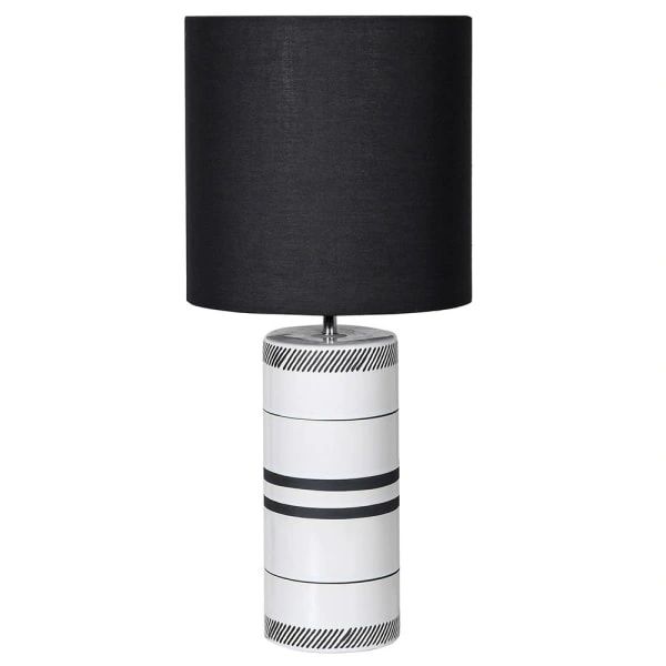 Stripe Lamp W/black Shade