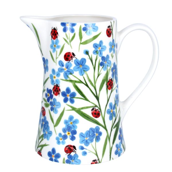 Forget-me-not & Ladybird Ceramic Jug Med