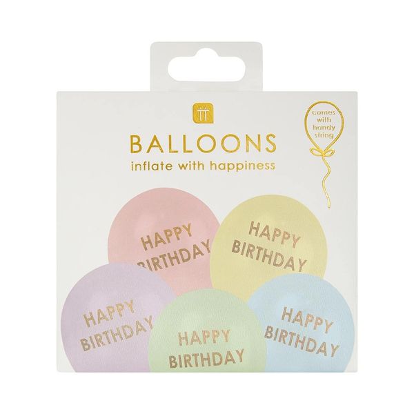 Birthday Balloons Pastel