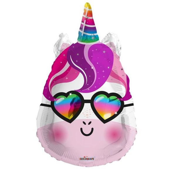 Unicorn Head Balloon with Shades (18 inch)