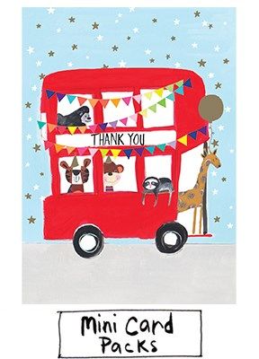 PARTY BUS! Thank You Cards 5 Pack mip65