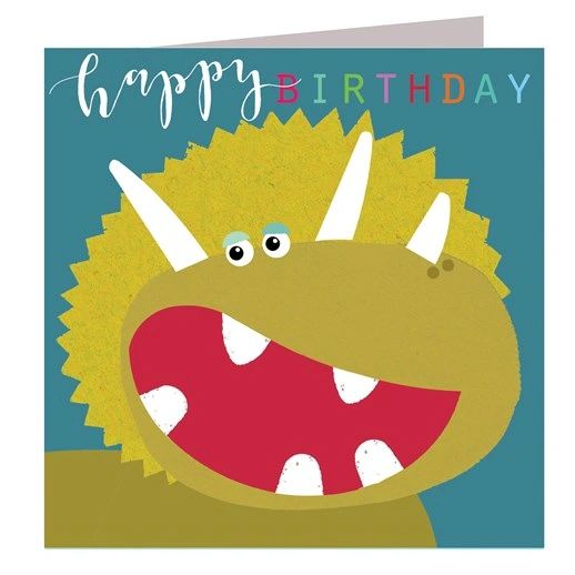 MY01 laser cut dinosaur mouthie card