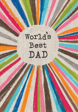 World's Best Dad Sunshine Rainbow cra29