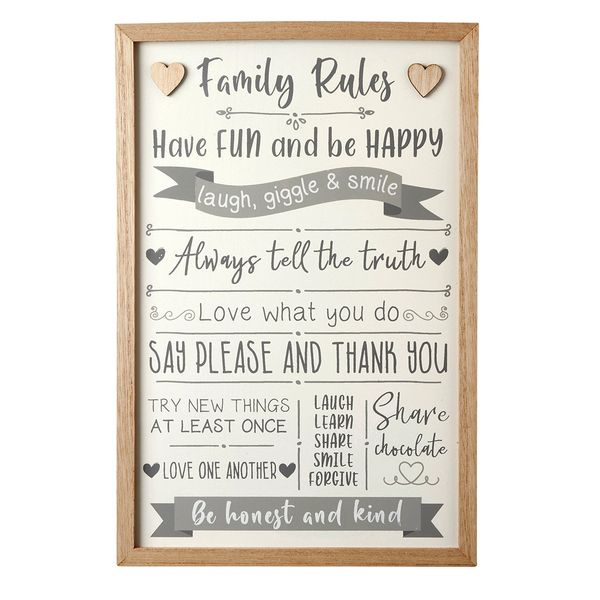 Family Rules Sign