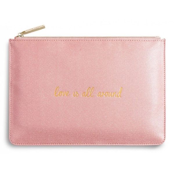 PERFECT POUCH | Love is All Around | METALLIC PINK