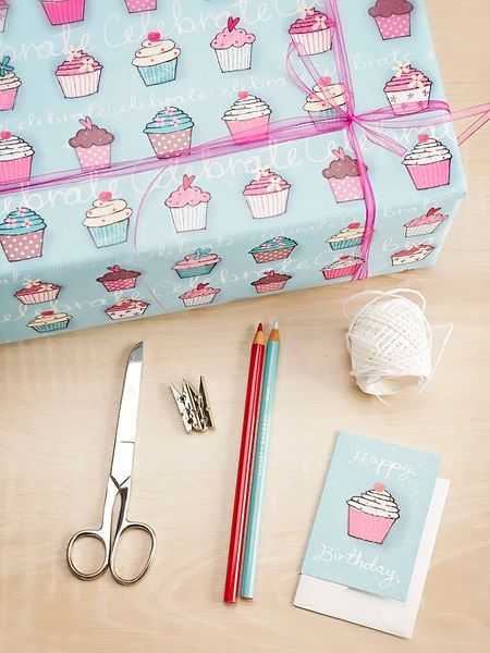 Cupcake gift wrap Sheet
