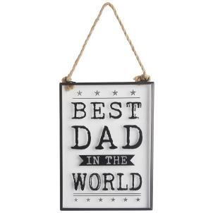 Best Dad in the World glass sign