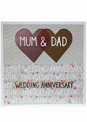 JJ1813 MUM AND DAD Anniversary Jumbo Card