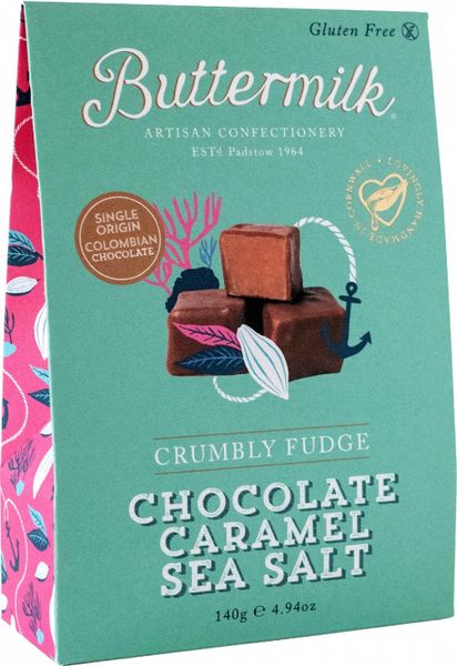 BUTTERMILK CHOCOLATE CARAMEL SEA SALT FUDGE 140G