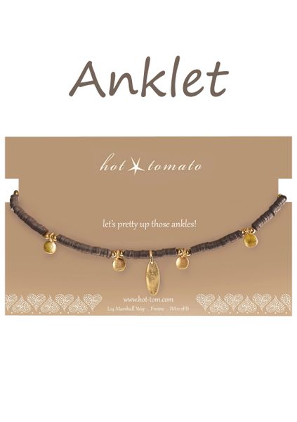 Anklet - with charms - choose colour