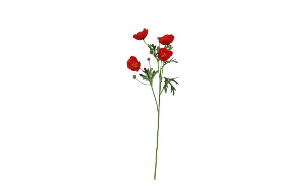 Red Poppy Spray 55cm