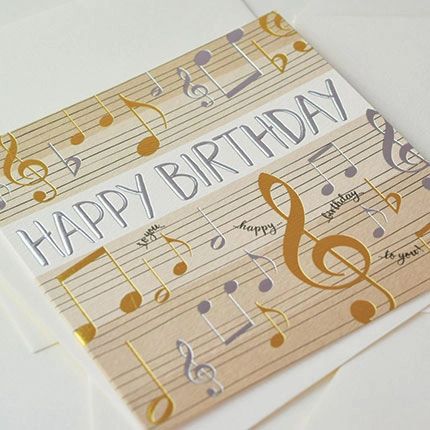 Musical Notes Card Q851