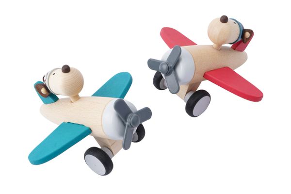 LITTLE TRIBE WOODEN AEROPLANES - choose colour