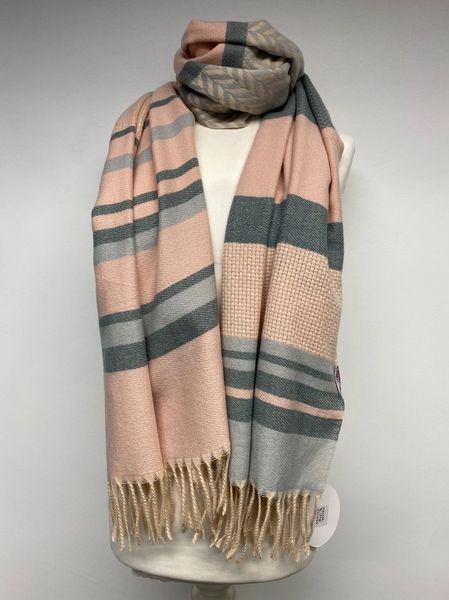 Chevron stripe Blue/Pink Scarf