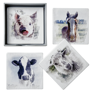 Set of 4 Farmyard Coasters