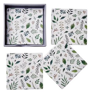 Set of 4 Woodland Leaves Coasters