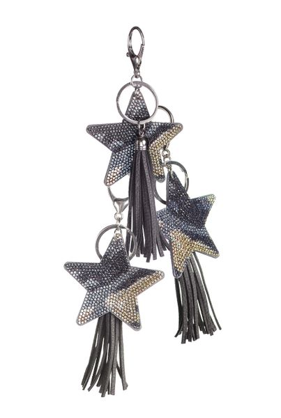 Natural Camo Star Keyring with Tassel