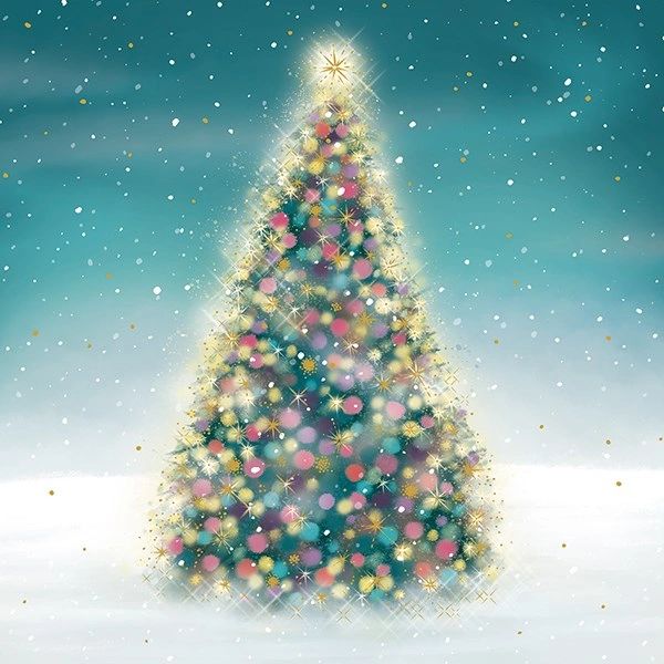 CHRISTMAS TREE 8 CARD LUXURY PACK LBX79