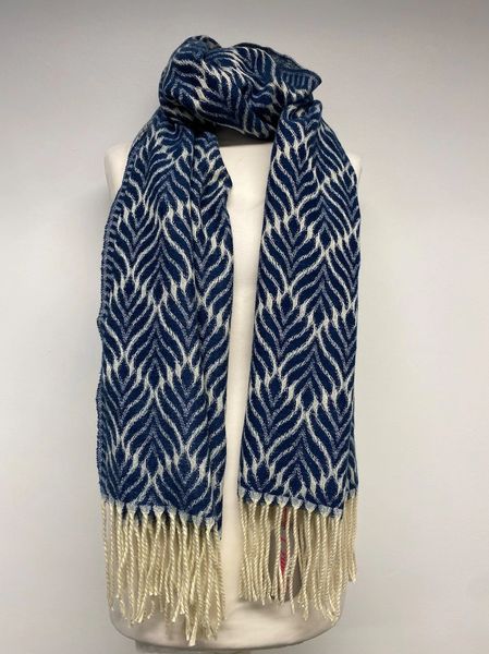 Abstract Plant Navy Scarf