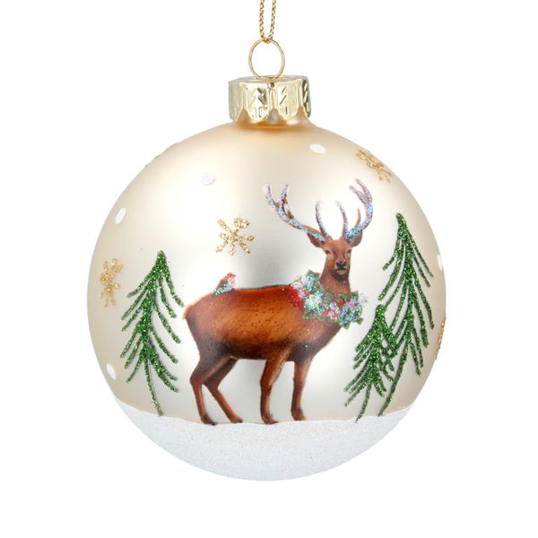 Stag Glass Bauble