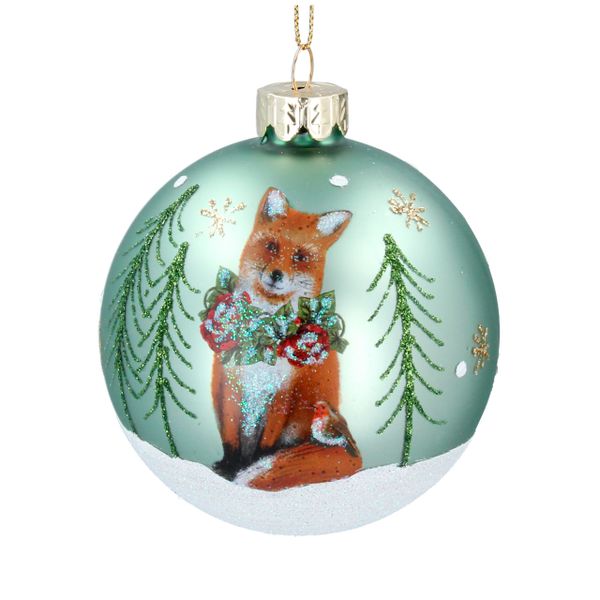 Fox Glass Bauble