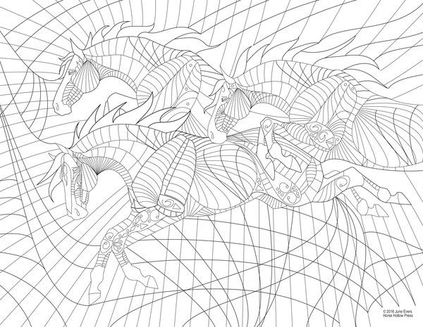 HHP Prism Horses Adult Coloring Book | Tackroom Treasures