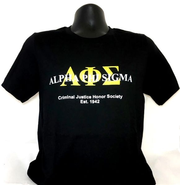 Alpha Phi Sigma Unisex T-Shirt Black