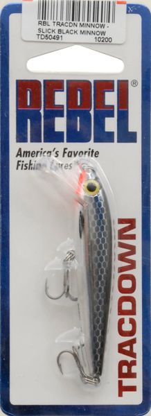 Rebel Tracdown Minnow Fishing Lure - Slick Emerald Minnow - 3 1/2