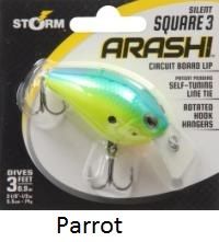 Storm Arashi Rattling Square 3 and Square 5 are hot new bass lures