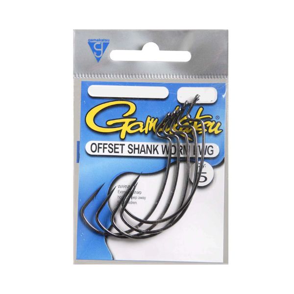 10 packs gamakatsu offset shank senko worm hook ewg 2/0 extra wide gap  58412