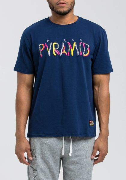 blue black pyramid shirt