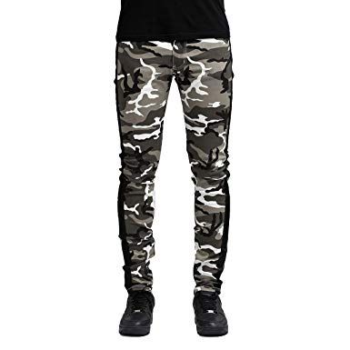 Black Camo Zipper Pant