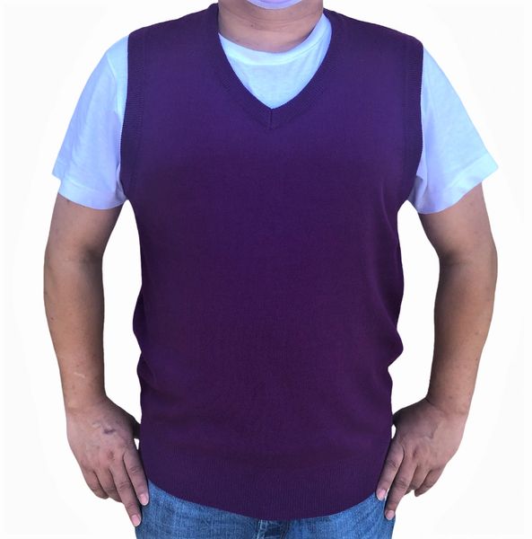 Mens purple sweater outlet vest