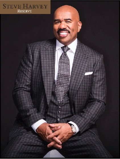 Steve Harvey Plaid 3 Piece Fashionable Suit In Classic Fit Turning