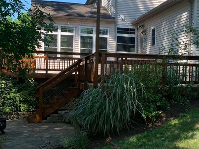 Cedar Deck Stripper Neutralized and Stained with Semi Transparent Stain.  Berea Ohio Deck Restore