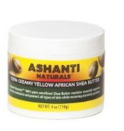 ASHANTI - 100% CREAMY YELLOW AFRICAN SHEA BUTTER 4 oz.