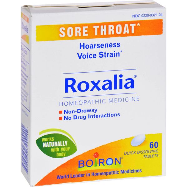 Boiron Roxalia Tablets - Sore Throat - 60 Tablets