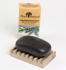 Moisturizing Lavender Black Soap with Shea Butter