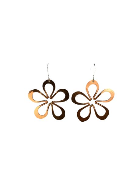 Earring Medium Copper Flower