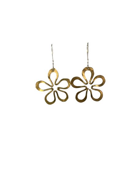 Earring Micro Brass Flower