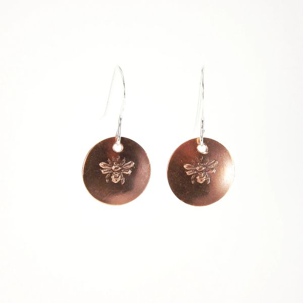 Bee Earrings 4 Copper