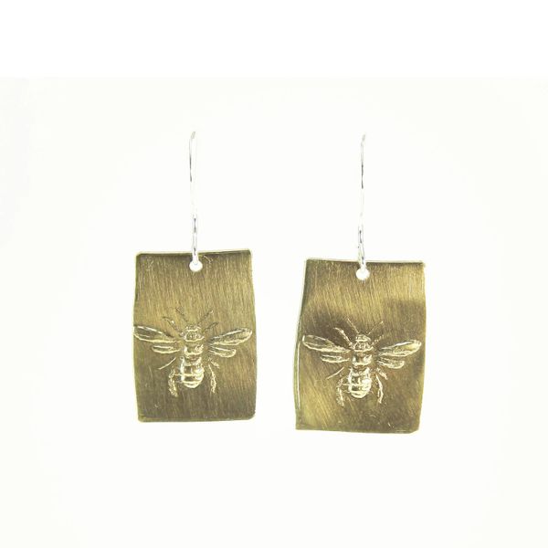 Bee Earrings 6 Brass