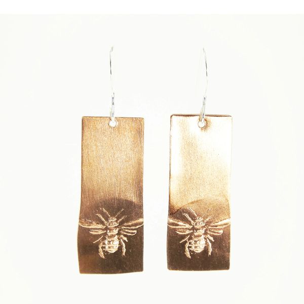 Bee Earrings 7 Copper