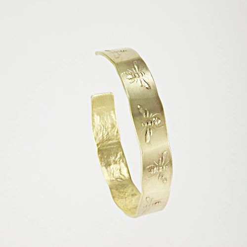 Bee Cuff 3 Brass