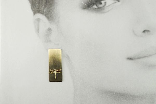 Dragonfly Earring 7 Stud Brass