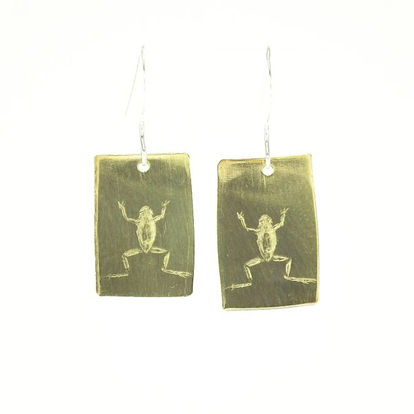 Frog Earring 6 Brass