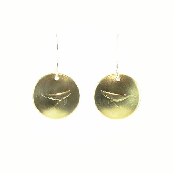 Whale Earring 3 Brass