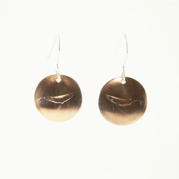 Whale Earring 3 Copper